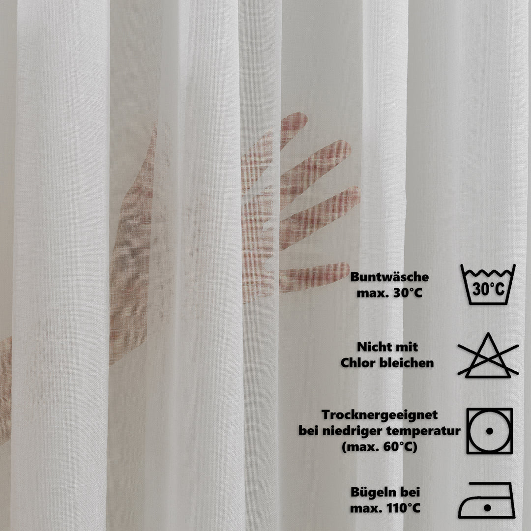 Sheer Linen Texture Curtain Set of 2 - Different Colors, Multiple Sizes