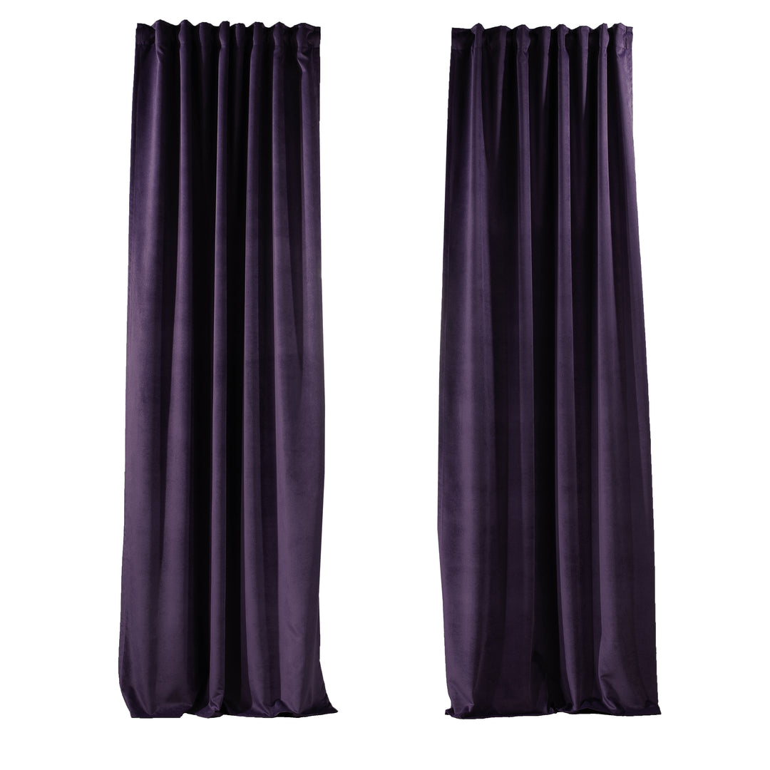 Solid Luxury Matte Velvet Curtain Panel - 70 Colors, Multiple Sizes