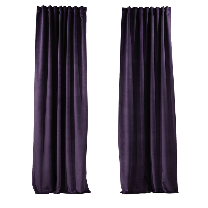 Solid Luxury Matte Velvet Curtain Panel - 70 Colors, Multiple Sizes