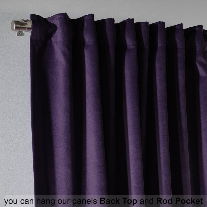 Solid Luxury Matte Velvet Curtain Panel - 70 Colors, Multiple Sizes