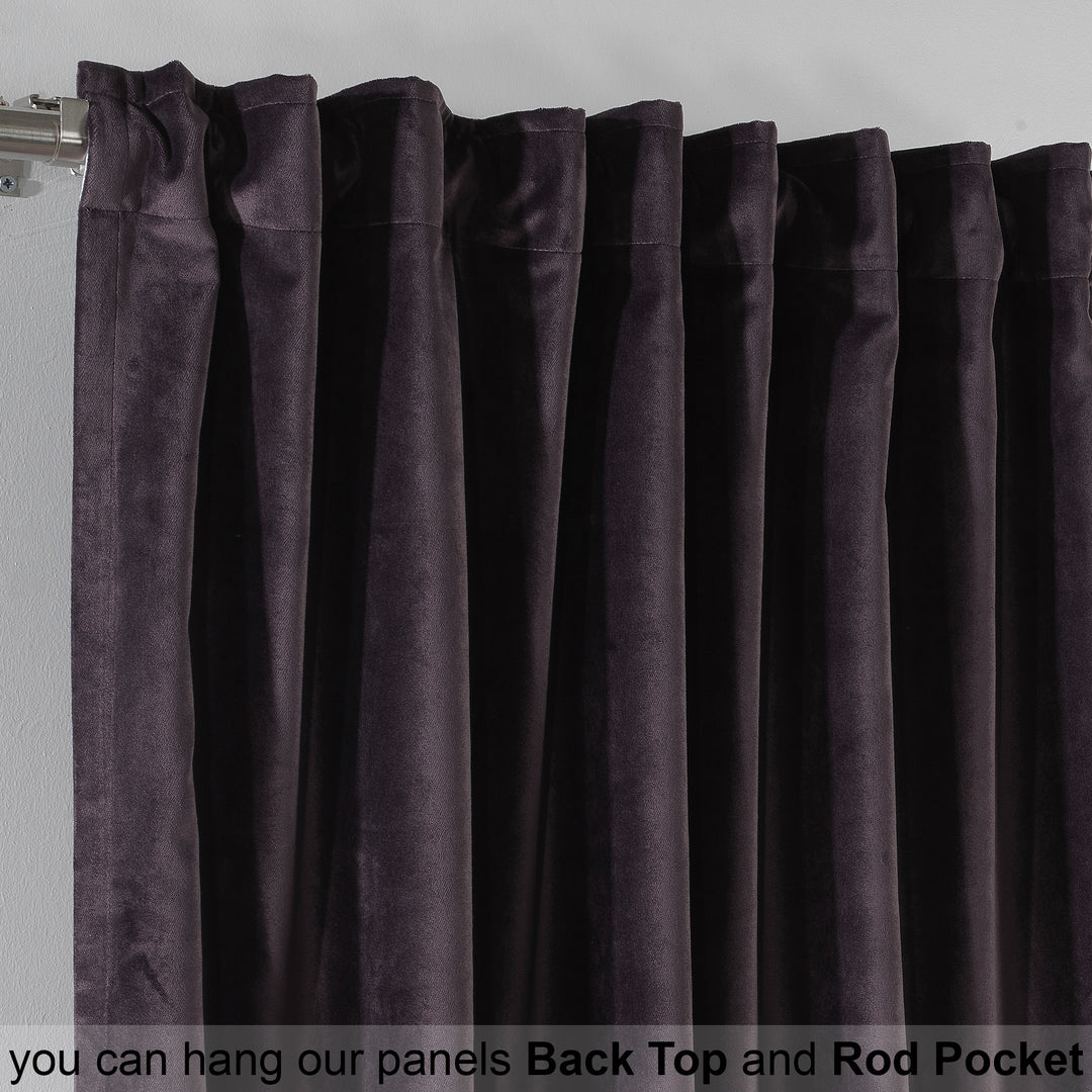 Solid Luxury Matte Velvet Curtain Panel - 70 Colors, Multiple Sizes