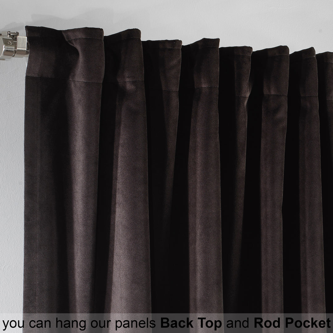 Solid Luxury Matte Velvet Curtain Panel - 70 Colors, Multiple Sizes