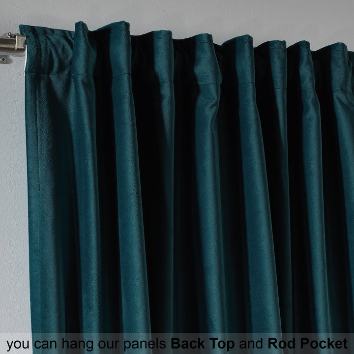 Solid Luxury Matte Velvet Curtain Panel - 70 Colors, Multiple Sizes