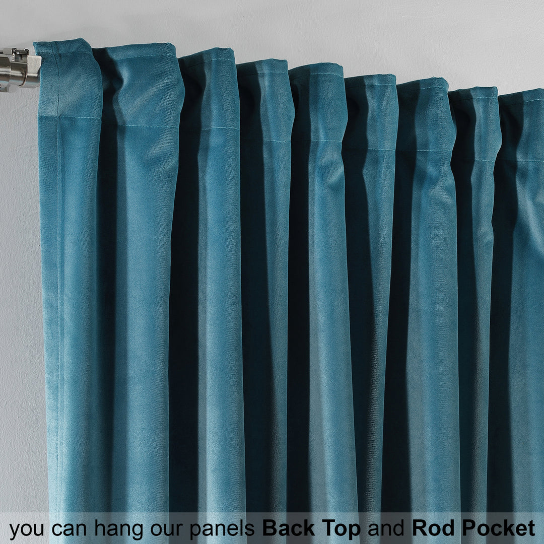 Solid Luxury Matte Velvet Curtain Panel - 70 Colors, Multiple Sizes