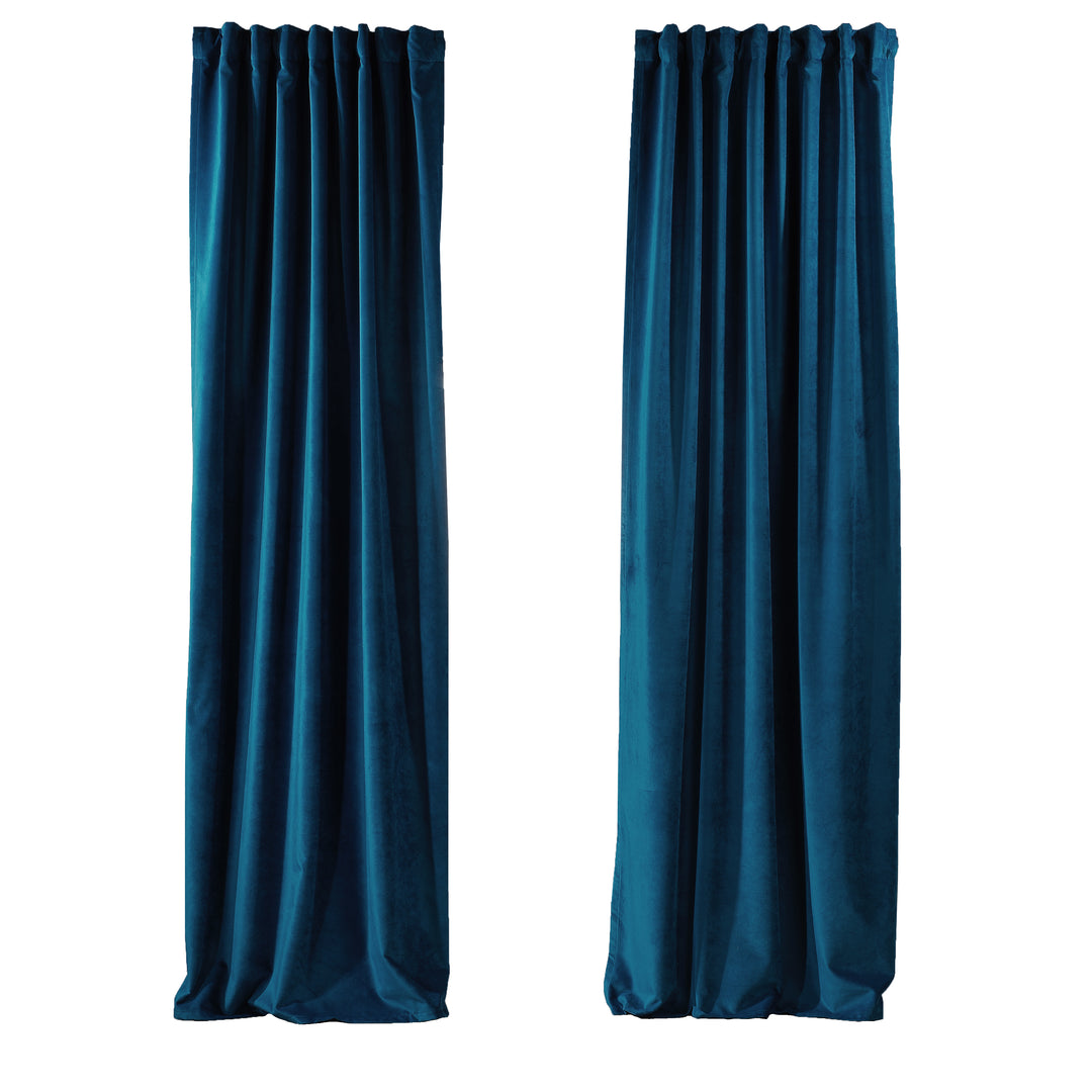 Solid Luxury Matte Velvet Curtain Panel - 70 Colors, Multiple Sizes