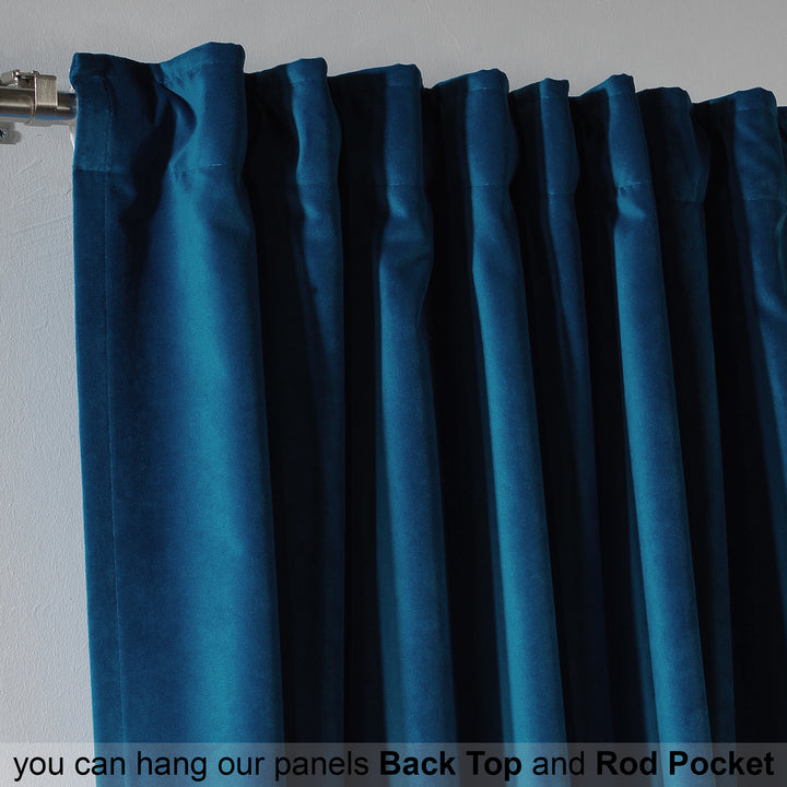 Solid Luxury Matte Velvet Curtain Panel - 70 Colors, Multiple Sizes