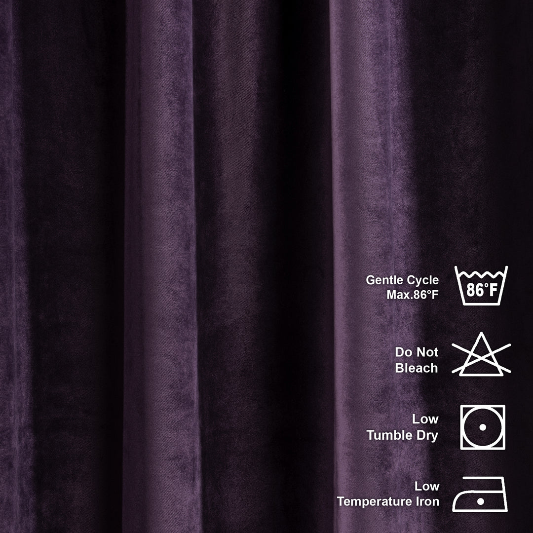 Solid Luxury Matte Velvet Curtain Panel - 70 Colors, Multiple Sizes