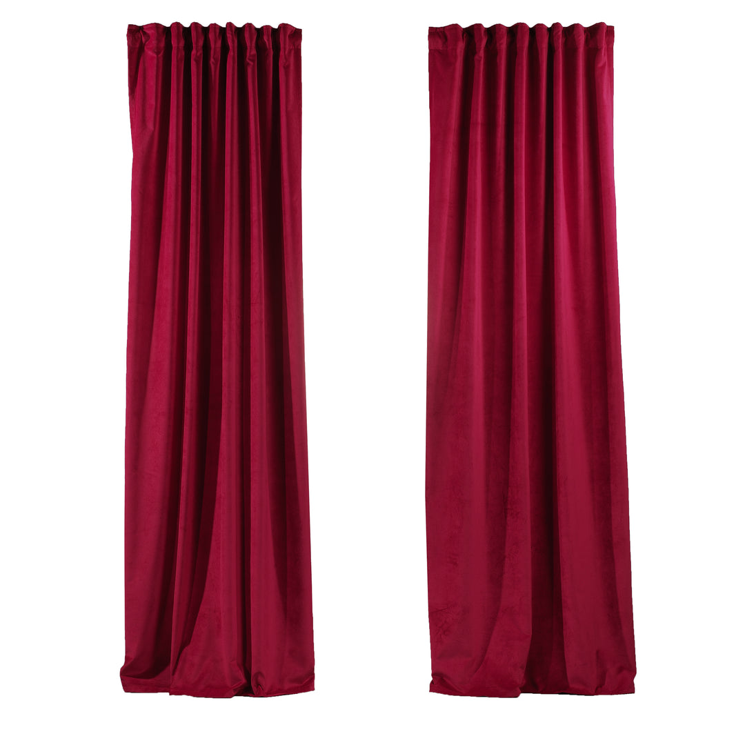 Solid Luxury Matte Velvet Curtain Panel - 70 Colors, Multiple Sizes