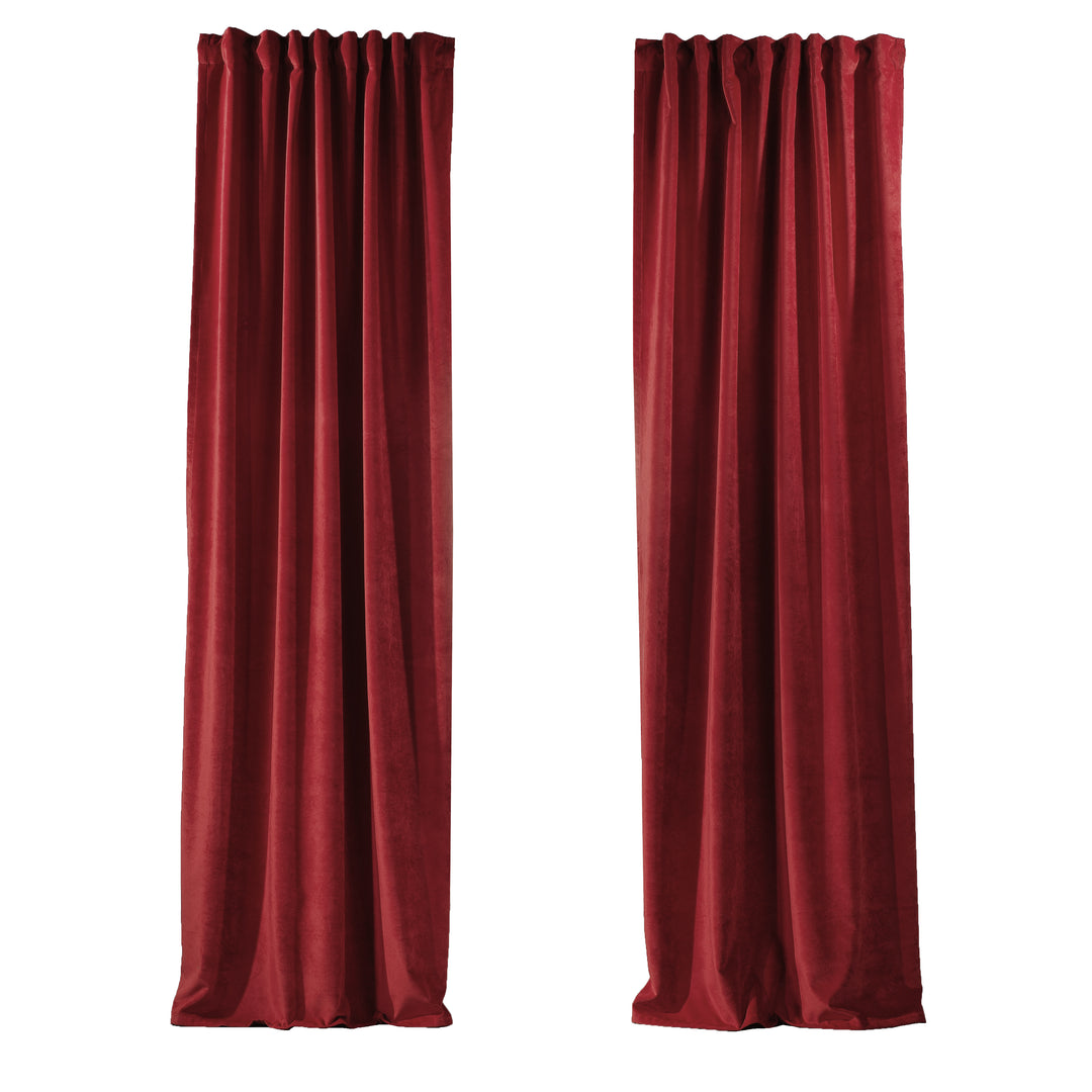 Solid Luxury Matte Velvet Curtain Panel - 70 Colors, Multiple Sizes