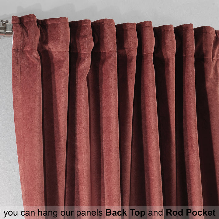 Solid Luxury Matte Velvet Curtain Panel - 70 Colors, Multiple Sizes