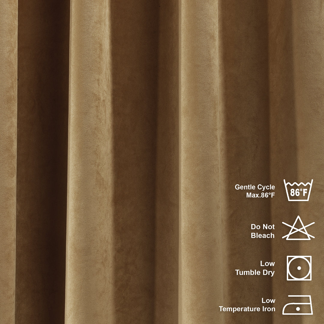 Solid Luxury Matte Velvet Curtain Panel - 70 Colors, Multiple Sizes