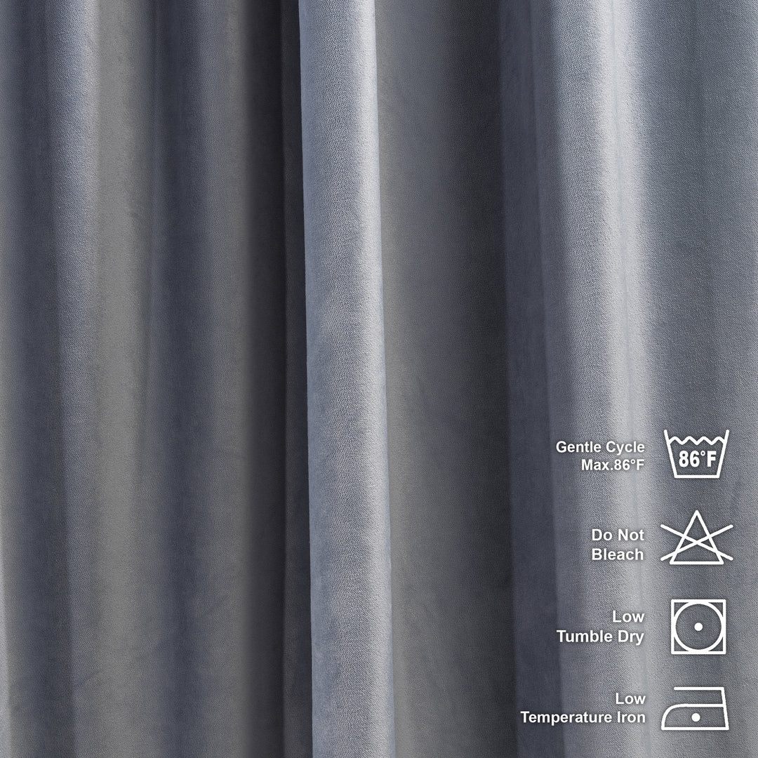 Solid Luxury Matte Velvet Curtain Panel - 70 Colors, Multiple Sizes