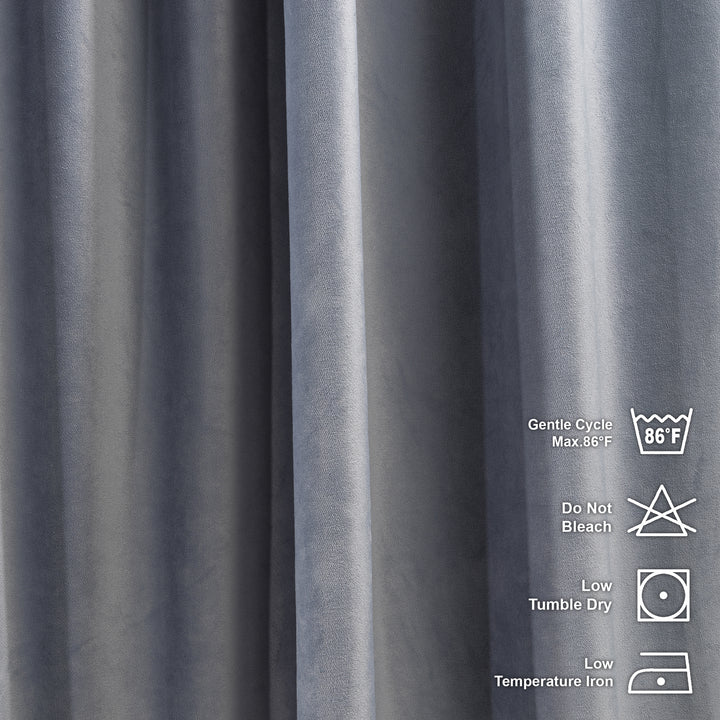 Solid Luxury Matte Velvet Curtain Panel - 70 Colors, Multiple Sizes