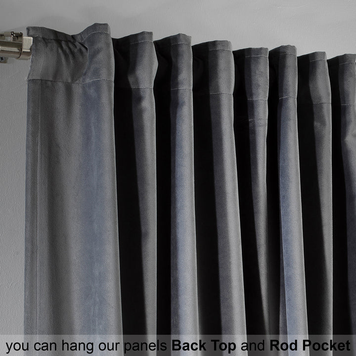 Solid Luxury Matte Velvet Curtain Panel - 70 Colors, Multiple Sizes