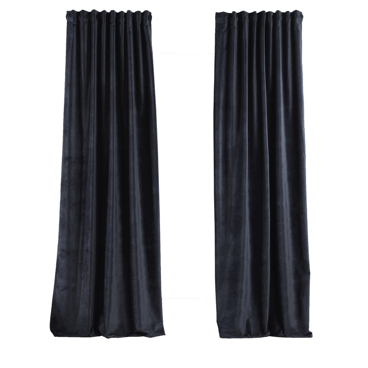 Solid Luxury Matte Velvet Curtain Panel - 70 Colors, Multiple Sizes