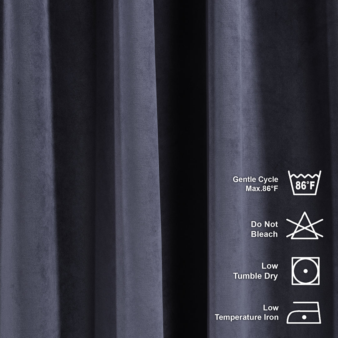 Solid Luxury Matte Velvet Curtain Panel - 70 Colors, Multiple Sizes