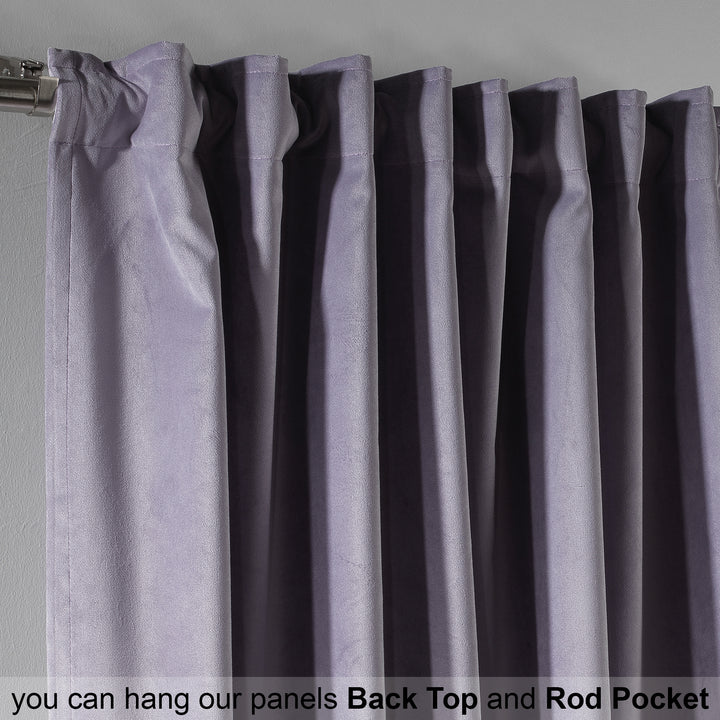 Solid Luxury Matte Velvet Curtain Panel - 70 Colors, Multiple Sizes