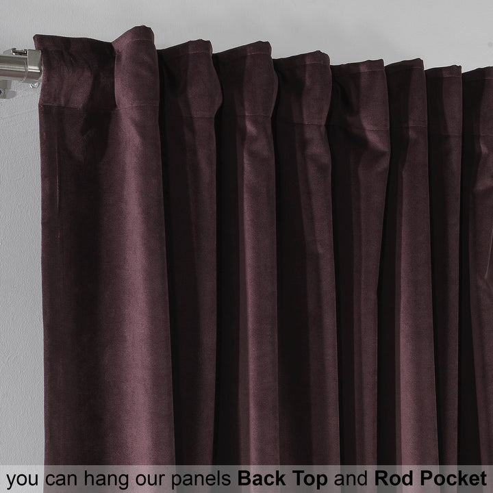 Solid Luxury Matte Velvet Curtain Panel - 70 Colors, Multiple Sizes