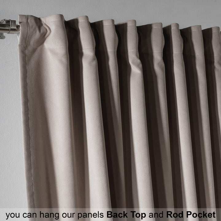 Solid Luxury Matte Velvet Curtain Panel - 70 Colors, Multiple Sizes