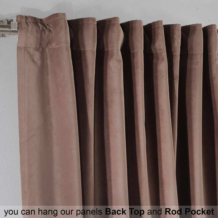 Solid Luxury Matte Velvet Curtain Panel - 70 Colors, Multiple Sizes