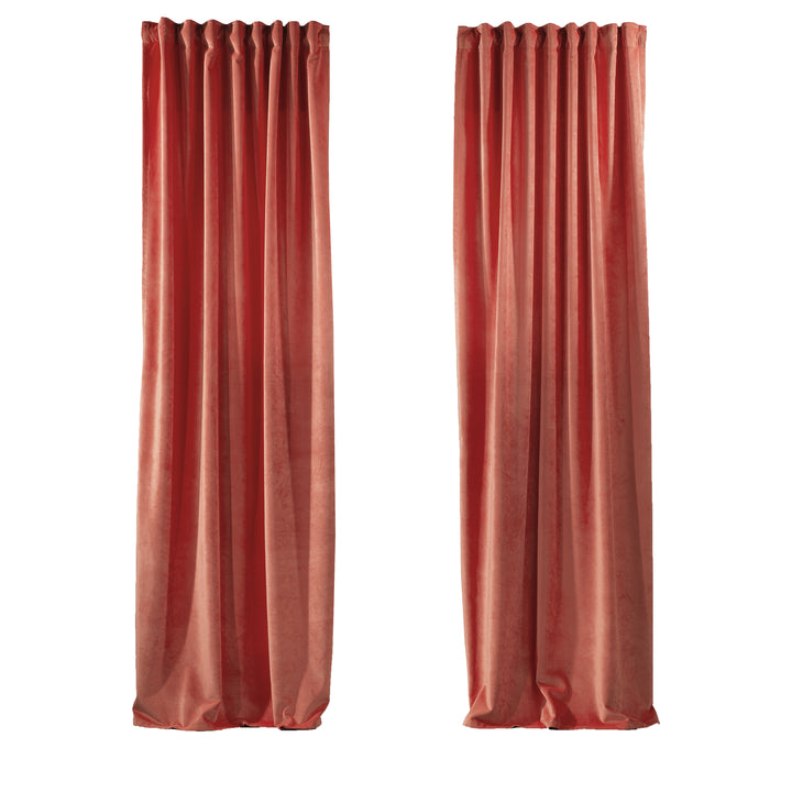 Solid Luxury Matte Velvet Curtain Panel - 70 Colors, Multiple Sizes