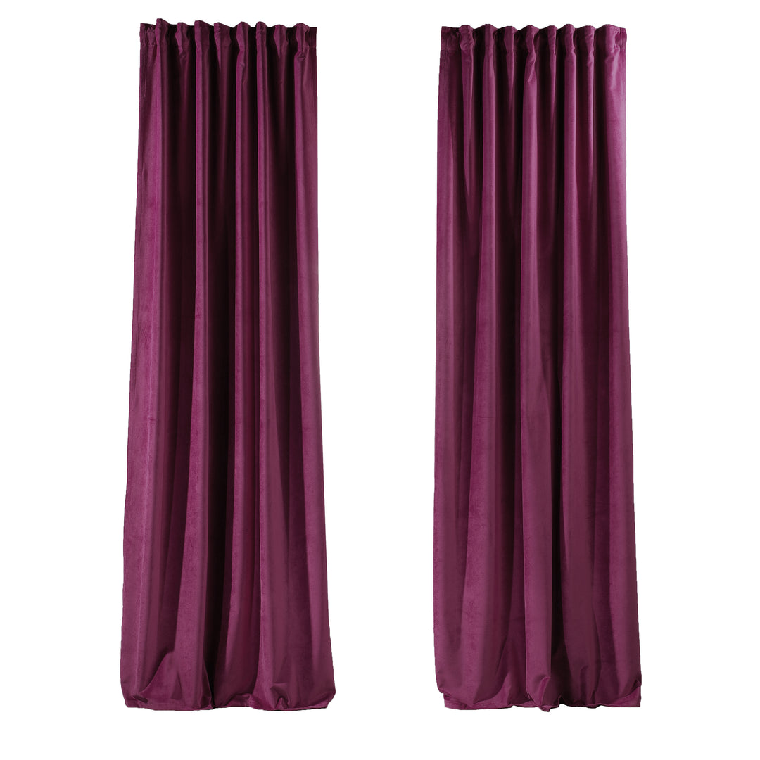 Solid Luxury Matte Velvet Curtain Panel - 70 Colors, Multiple Sizes