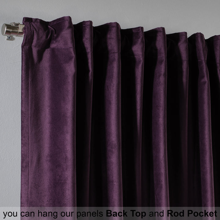 Solid Luxury Matte Velvet Curtain Panel - 70 Colors, Multiple Sizes