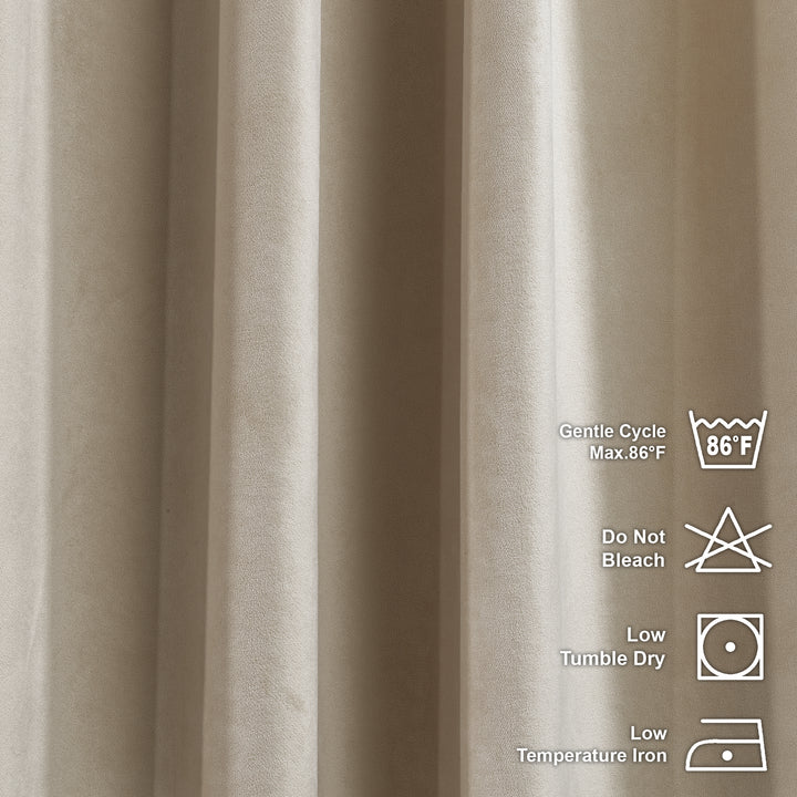 Solid Luxury Matte Velvet Curtain Panel - 70 Colors, Multiple Sizes