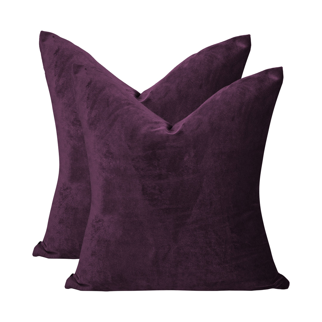 Matte Velvet Cushion Covers Set of 2 - with 70 Curtain Colors Matching, Multiple Sizes