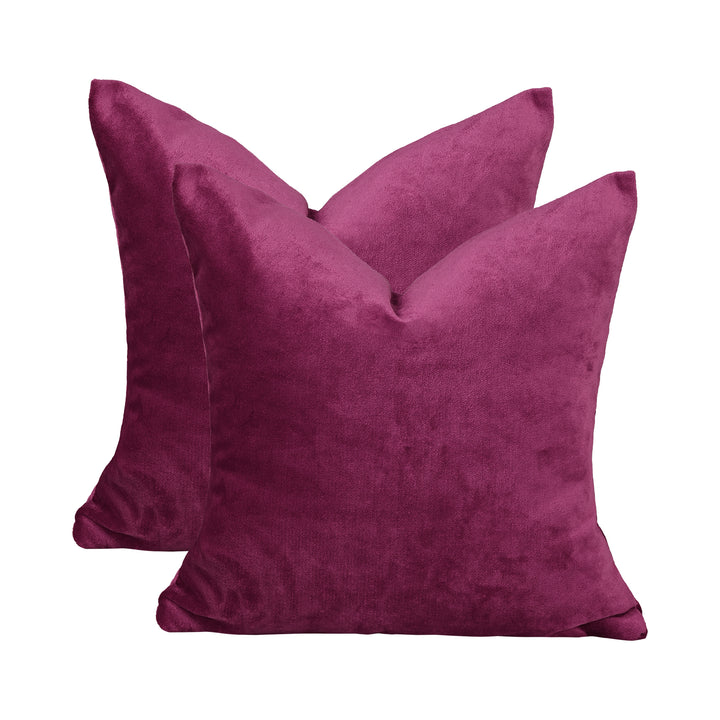 Matte Velvet Cushion Covers Set of 2 - with 70 Curtain Colors Matching, Multiple Sizes