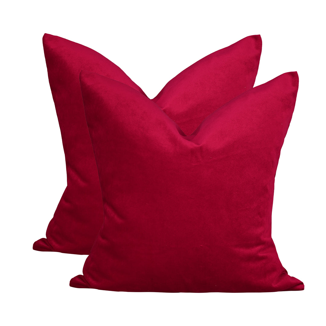 Matte Velvet Cushion Covers Set of 2 - with 70 Curtain Colors Matching, Multiple Sizes