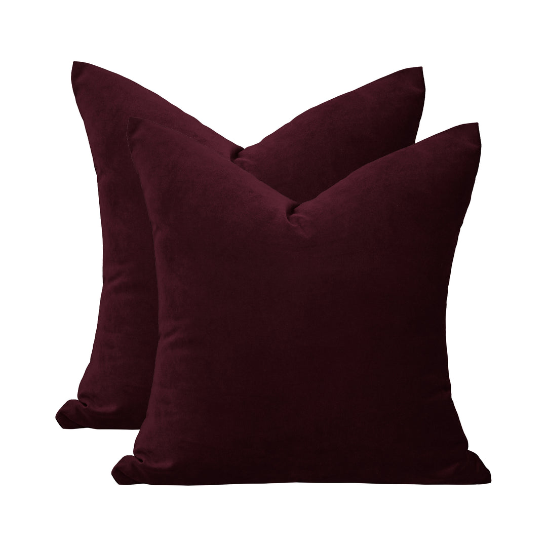 Matte Velvet Cushion Covers Set of 2 - with 70 Curtain Colors Matching, Multiple Sizes