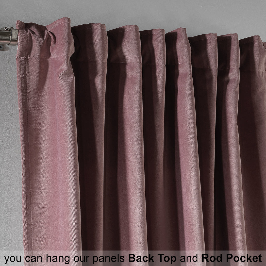 Solid Luxury Matte Velvet Curtain Panel - 70 Colors, Multiple Sizes