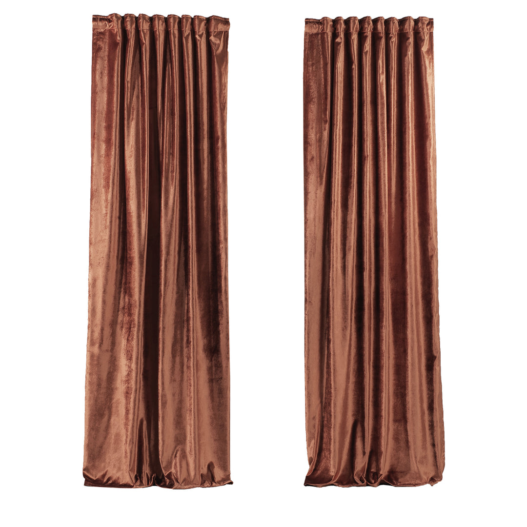 Soft Luxury Shiny Velvet Curtain Panel - 25 Different Colors, Multiple Sizes