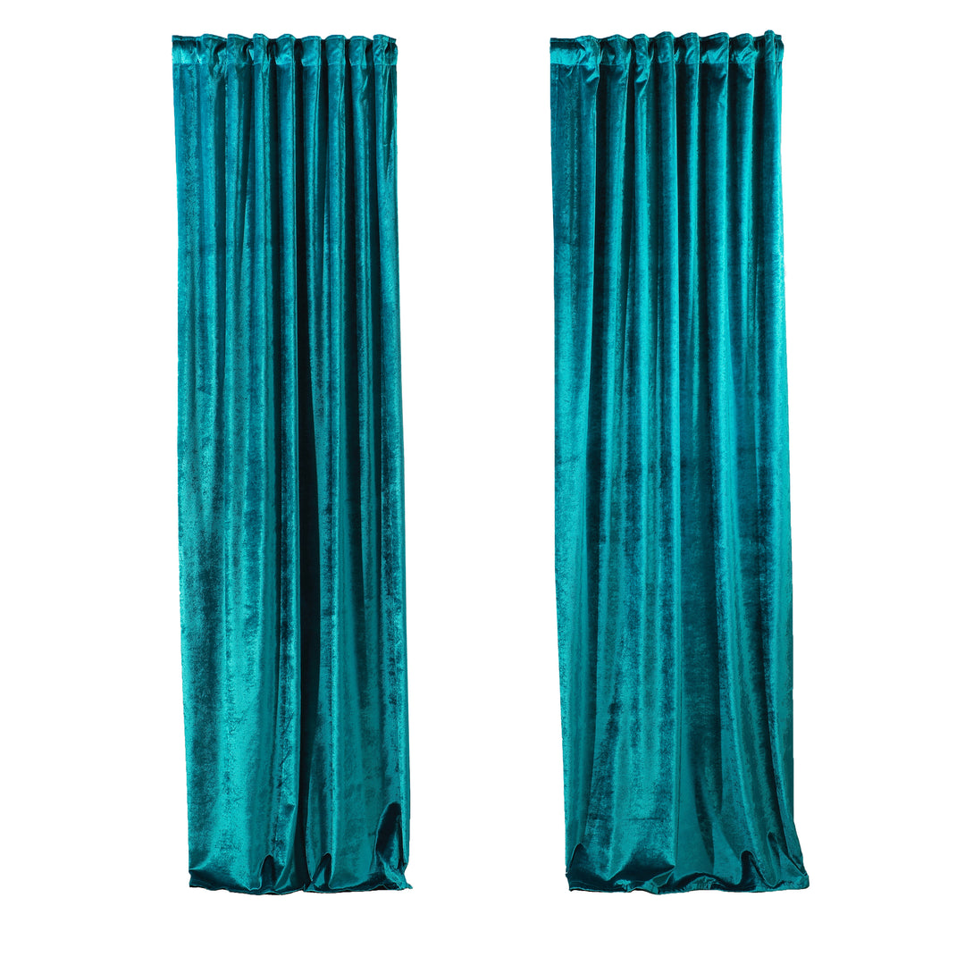 Soft Luxury Shiny Velvet Curtain Panel - 25 Different Colors, Multiple Sizes