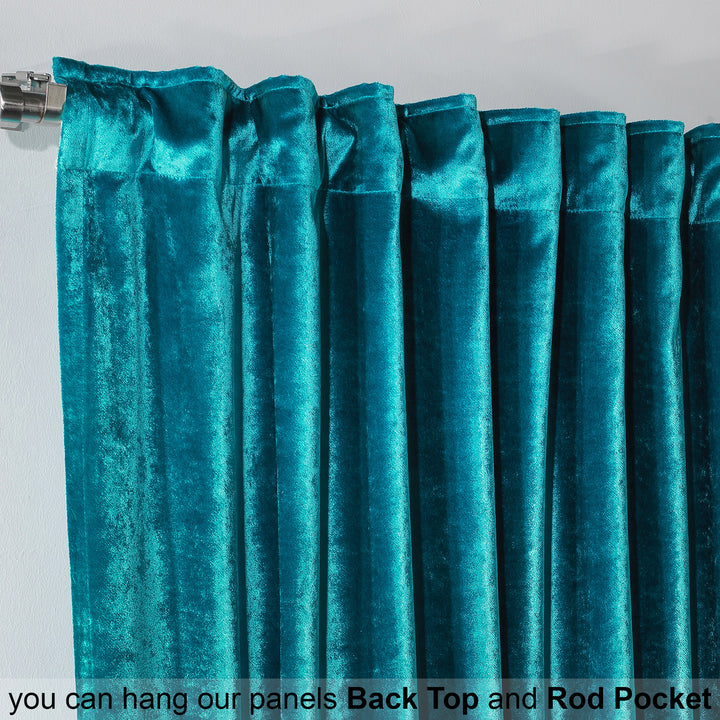 Soft Luxury Shiny Velvet Curtain Panel - 25 Different Colors, Multiple Sizes