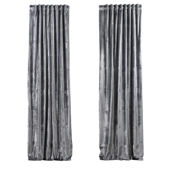 Soft Luxury Shiny Velvet Curtain Panel - 25 Different Colors, Multiple Sizes