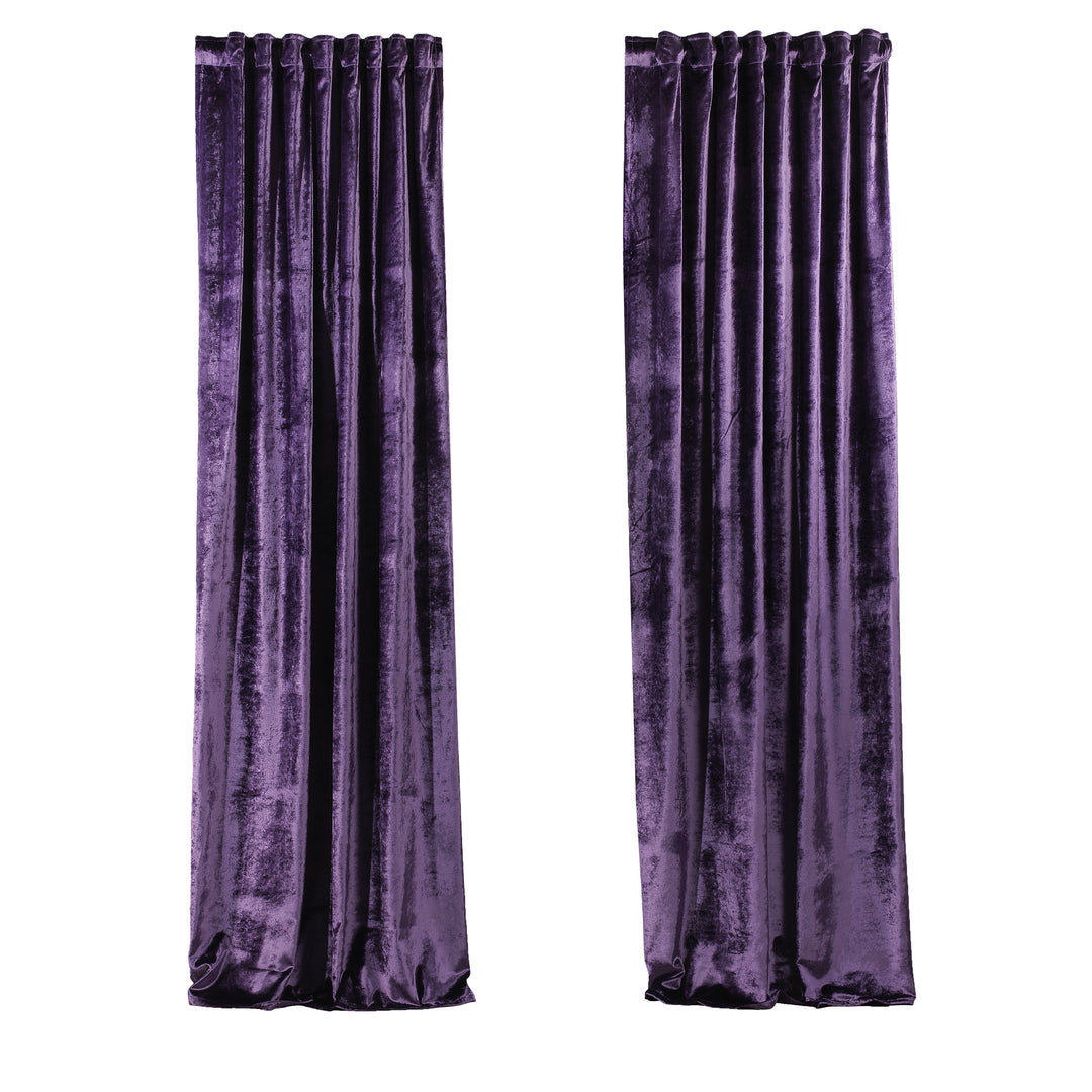 Soft Luxury Shiny Velvet Curtain Panel - 25 Different Colors, Multiple Sizes