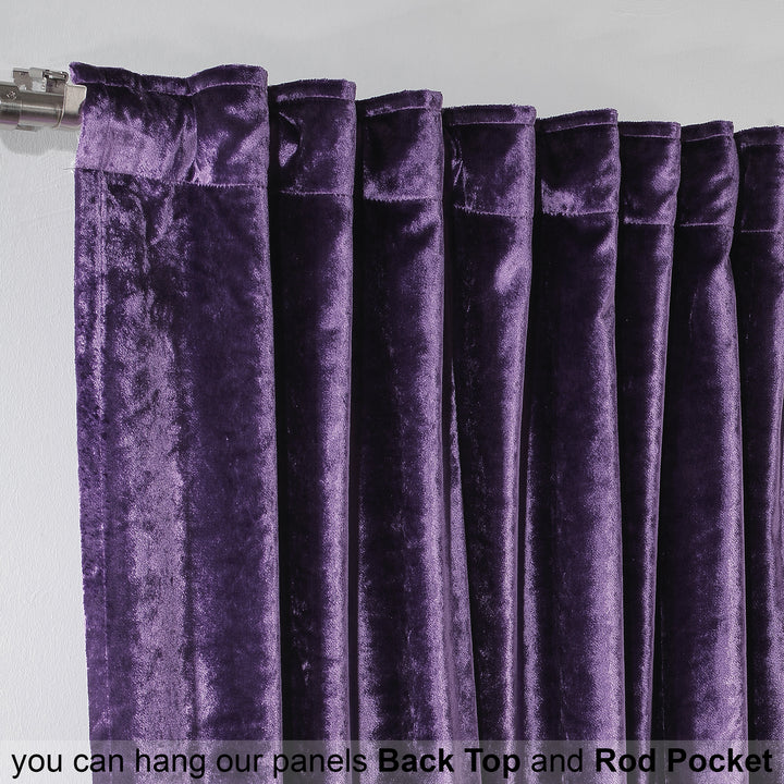 Soft Luxury Shiny Velvet Curtain Panel - 25 Different Colors, Multiple Sizes