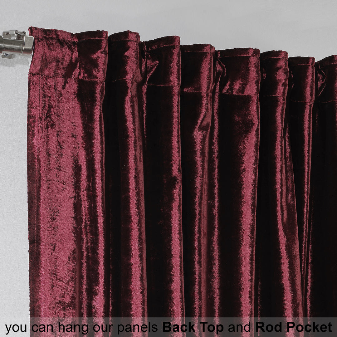 Soft Luxury Shiny Velvet Curtain Panel - 25 Different Colors, Multiple Sizes