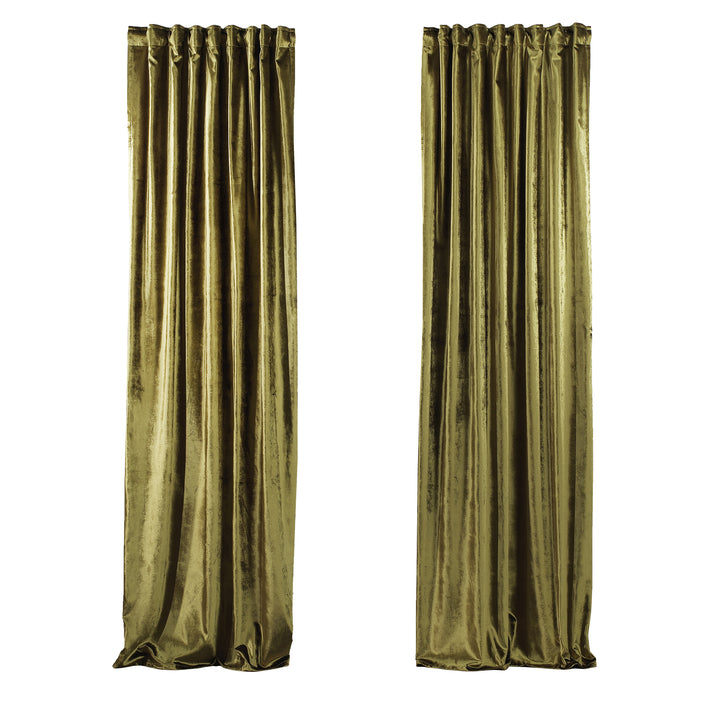 Soft Luxury Shiny Velvet Curtain Panel - 25 Different Colors, Multiple Sizes