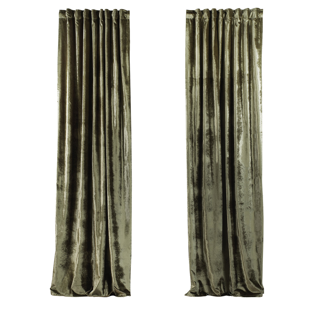 Soft Luxury Shiny Velvet Curtain Panel - 25 Different Colors, Multiple Sizes