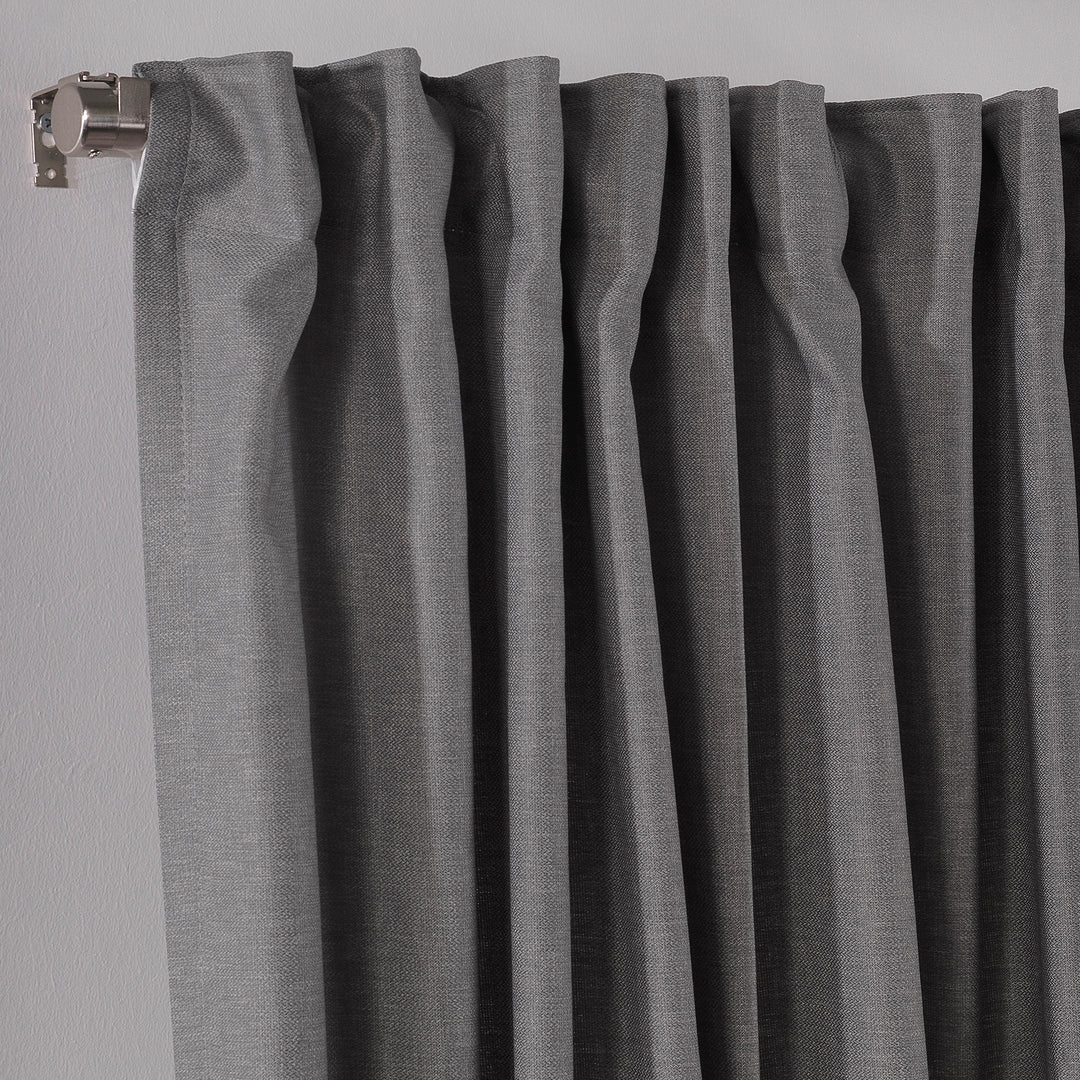 Solid Faux Linen Texture Curtain 1 Panel - Different Colors, Multiple Sizes