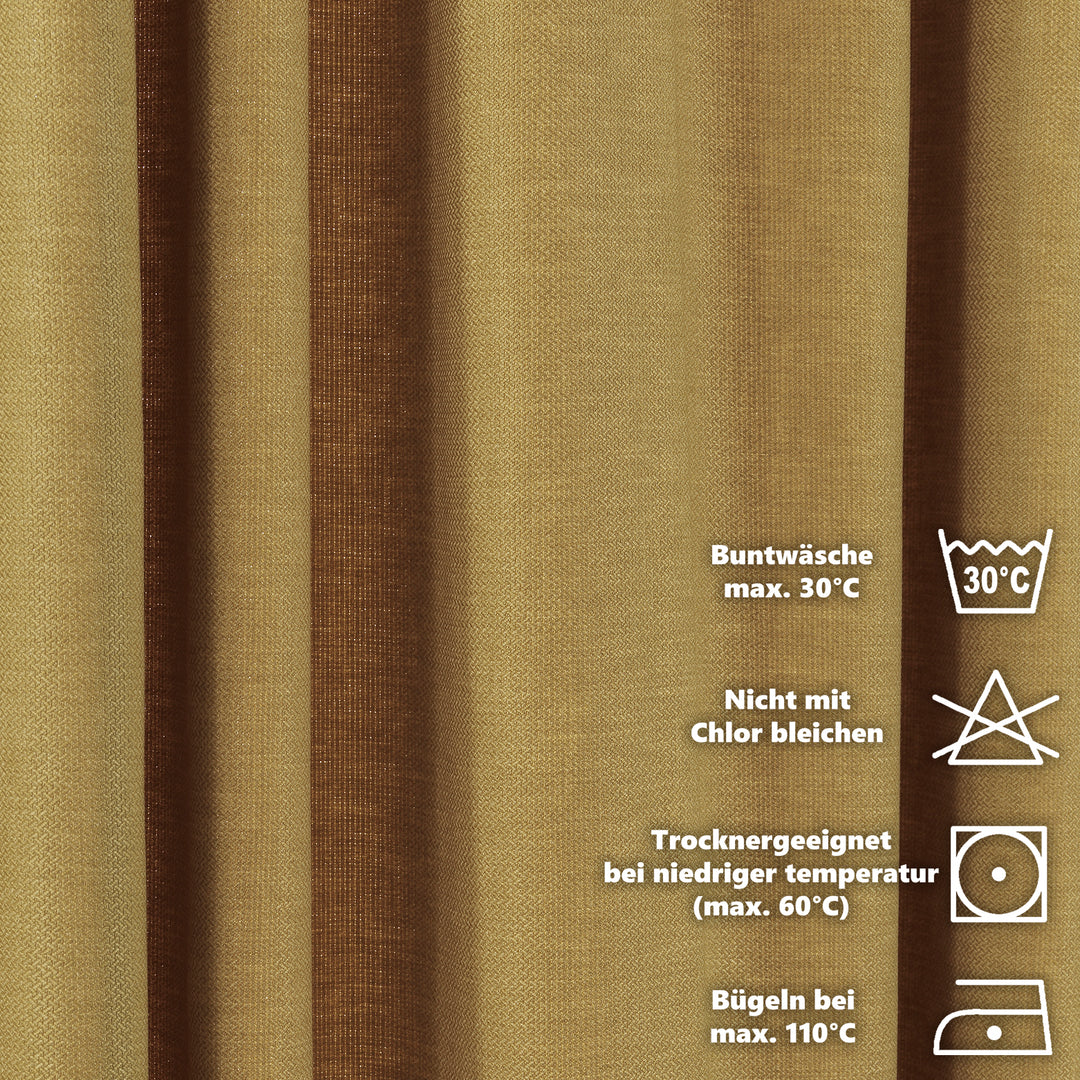 Solid Faux Linen Texture Curtain 1 Panel - Different Colors, Multiple Sizes