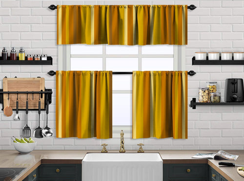 Spices And Herbs Kitchen Curtains With Rod Pocket Artistic - Temu