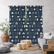 BOHO Home Decorative Curtains Design 2 Panels Velvet Look Hanging Back Tap and Rod Pocket Luxury Window Treatments Home Decoration 34(Navy Blue)