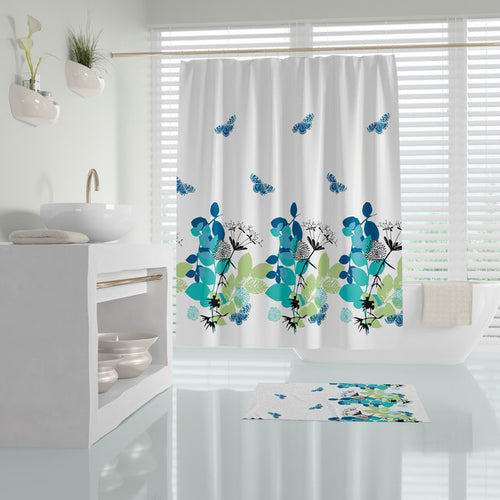 Solid Baby Blue Shower Curtain Single Panel for Bathroom, Unique and S –  BesHomeDesign