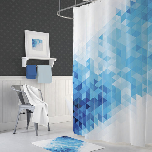 Solid Baby Blue Shower Curtain Single Panel for Bathroom, Unique and S –  BesHomeDesign