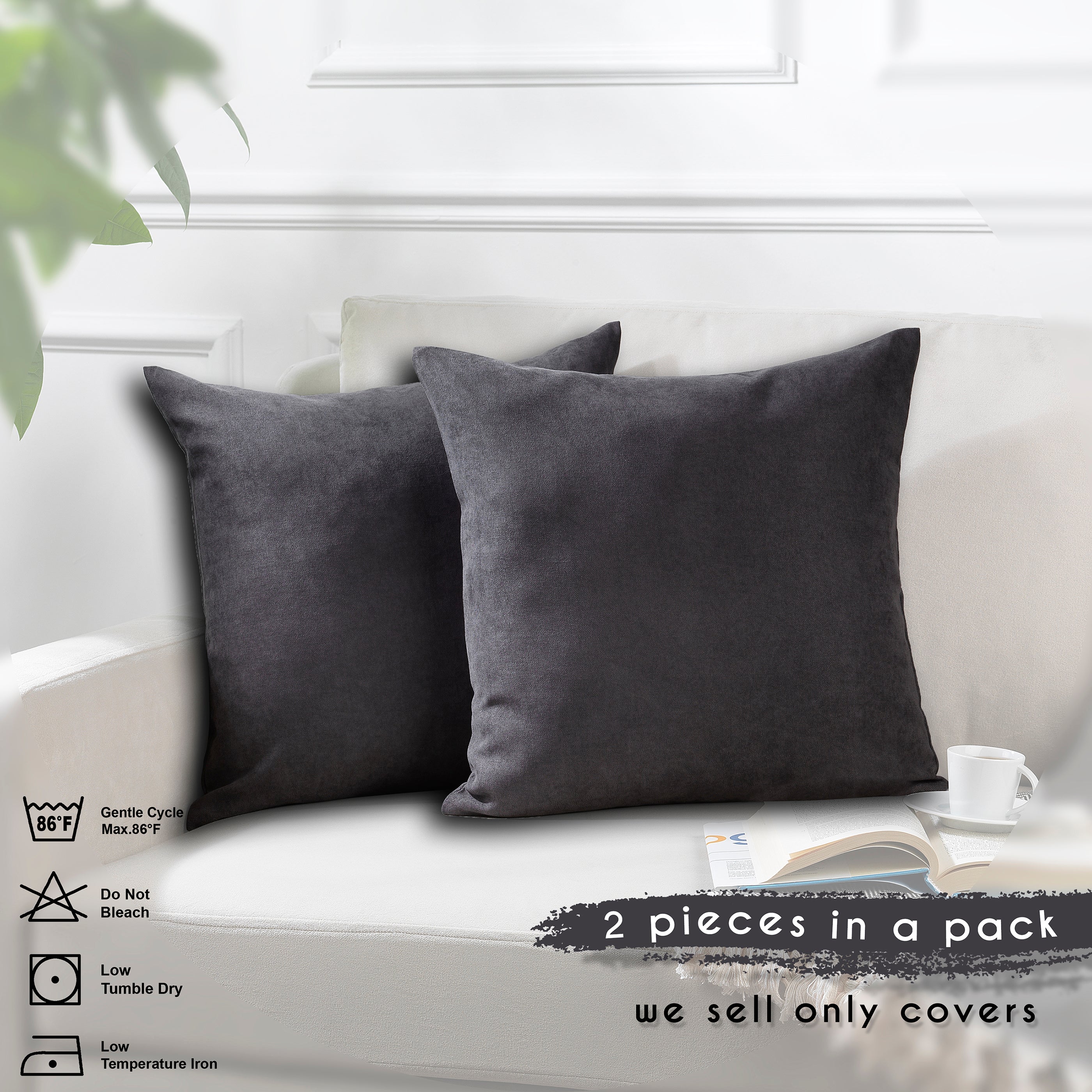 Solid Cushion Cover Super Soft and Cozy Home Décor Throw Pillow Case f –  BesHomeDesign